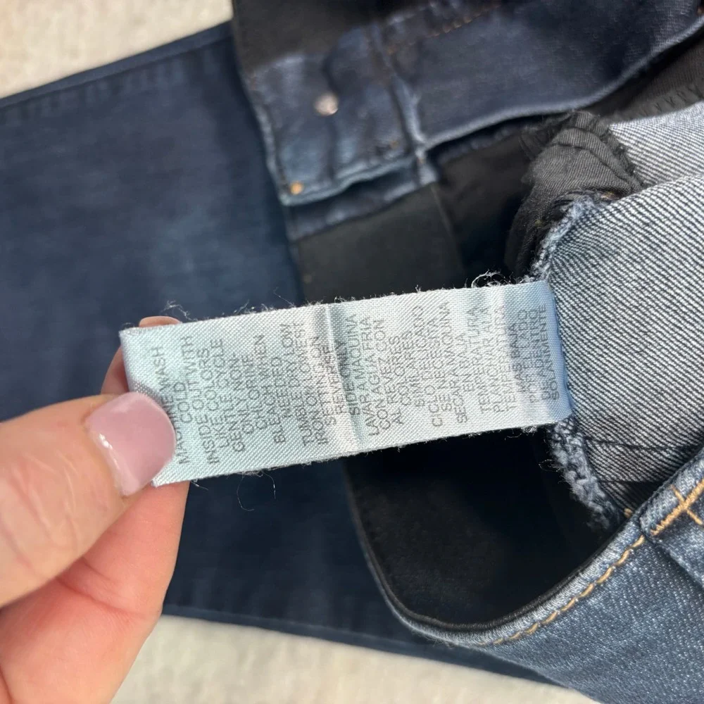 Democracy Ab Solution Straight Leg Jeans Indigo Blue Stretch Womens Size 10 #915